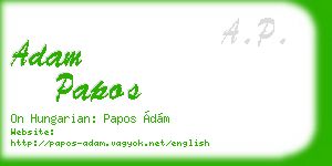 adam papos business card