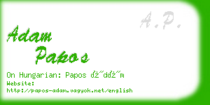 adam papos business card